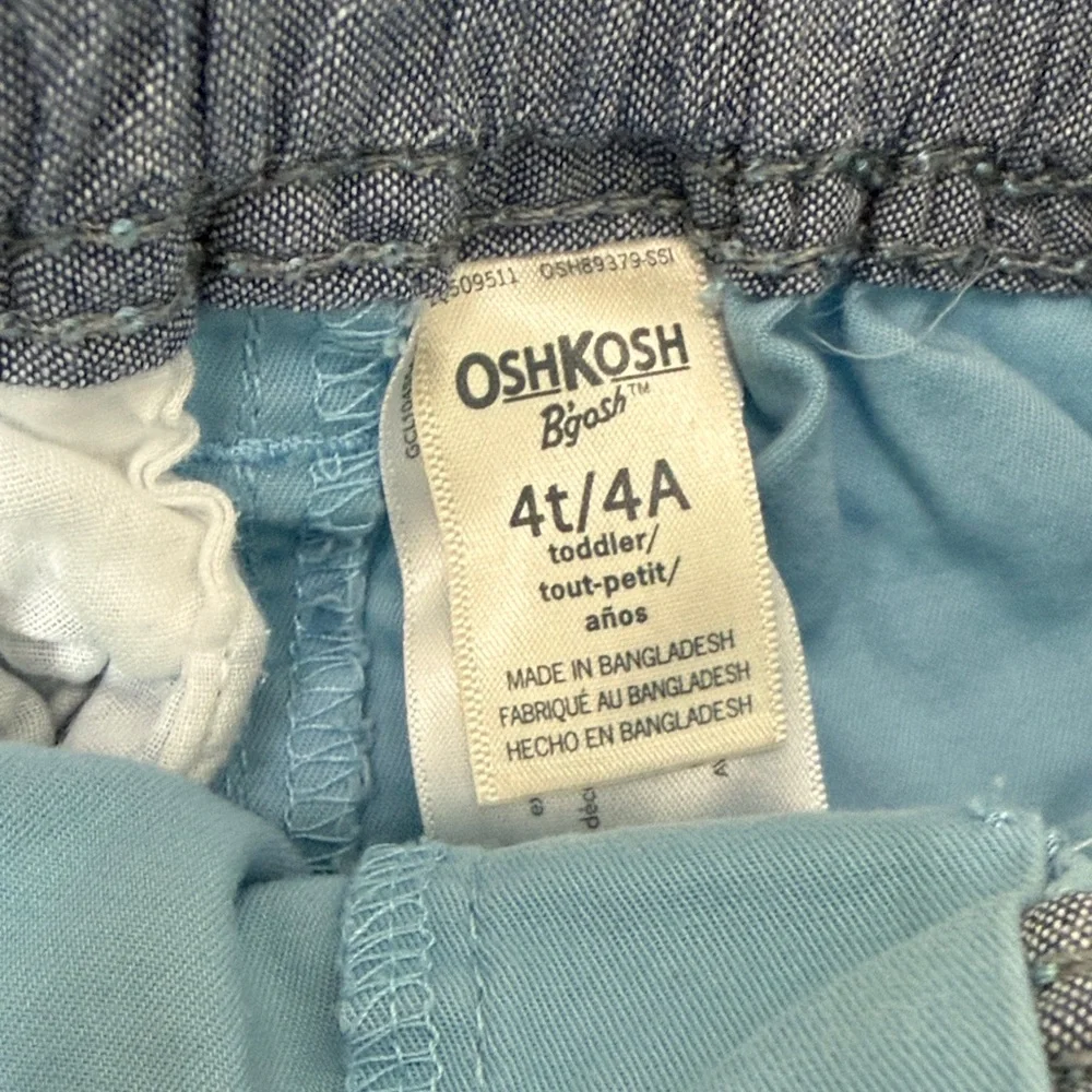 OshKosh B'gosh Light Blue & Navy Pull-On Shorts Set